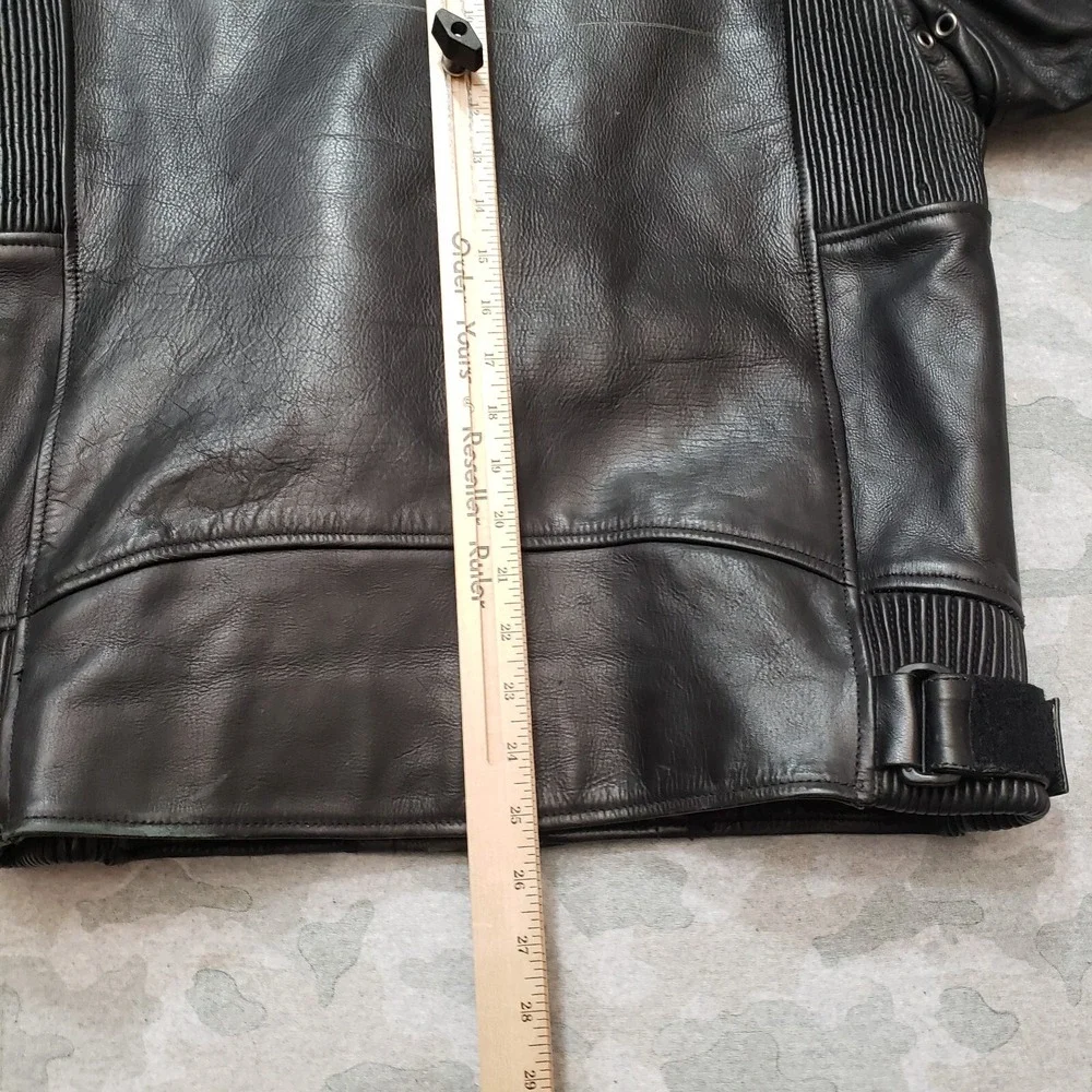 Xpert Performance Gear Jacket Mens Small Black Leather Full‎ Zip
